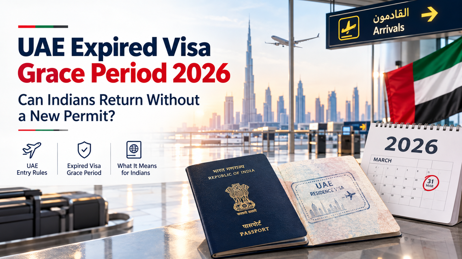 UAE visa grace period 2026 for Indian travelers